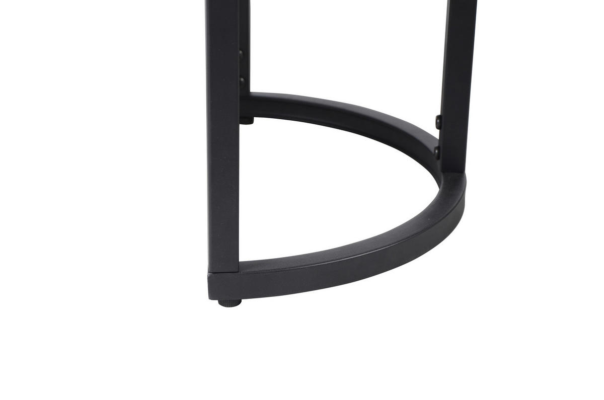 COUCHTISCHSET in Holz, Metall, Holzwerkstoff 70/70/42 cm  - Eichefarben/Schwarz, Konventionell, Holz/Holzwerkstoff (70/70/42cm) - Stylife