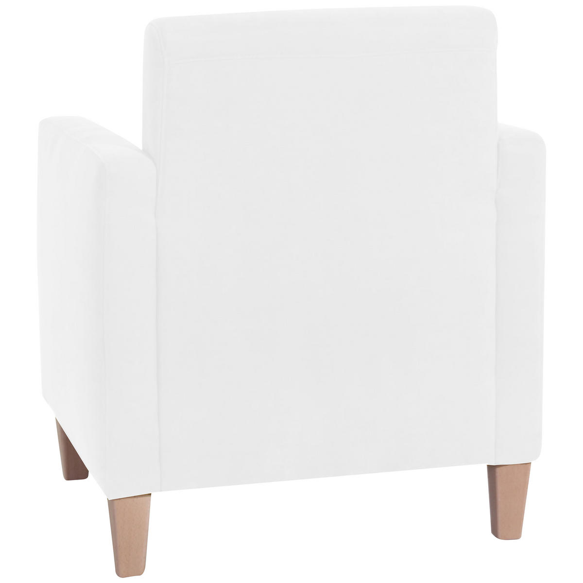 SESSEL in Velours Creme  - Creme/Naturfarben, Design, Holz/Textil (71/81/70cm) - Max Winzer