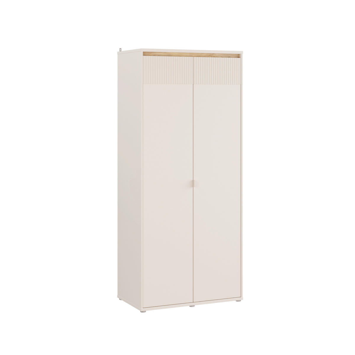 Dulap Cu Uși Rotative, 93,1/211,1/52,9 cm, culoare lemn stejar, nisipiu - culoare lemn stejar/nisipiu, Basics, metal/material pe bază de lemn (93,1/211,1/52,9cm) - Xora