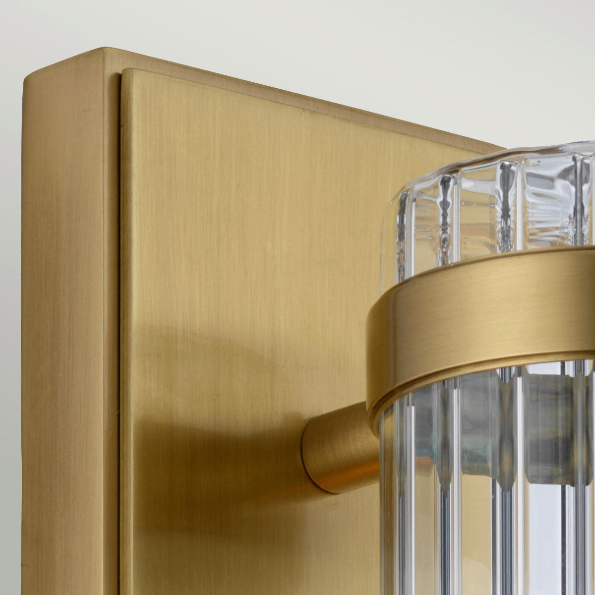 BADEZIMMER-WANDLEUCHTE Elstead Wellington 8.1/40/12.1 cm   - Messingfarben, Design, Glas/Metall (8.1/40/12.1cm) - Elstead Lighting