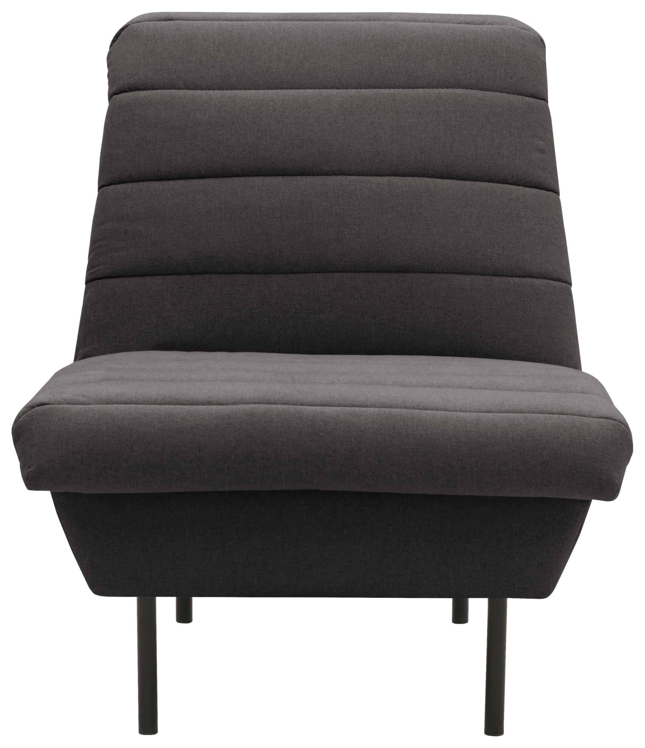 SESSEL in Flachgewebe Anthrazit  - Anthrazit/Schwarz, Design, Textil/Metall (72/92/103cm) - LOOKS by W.Joop