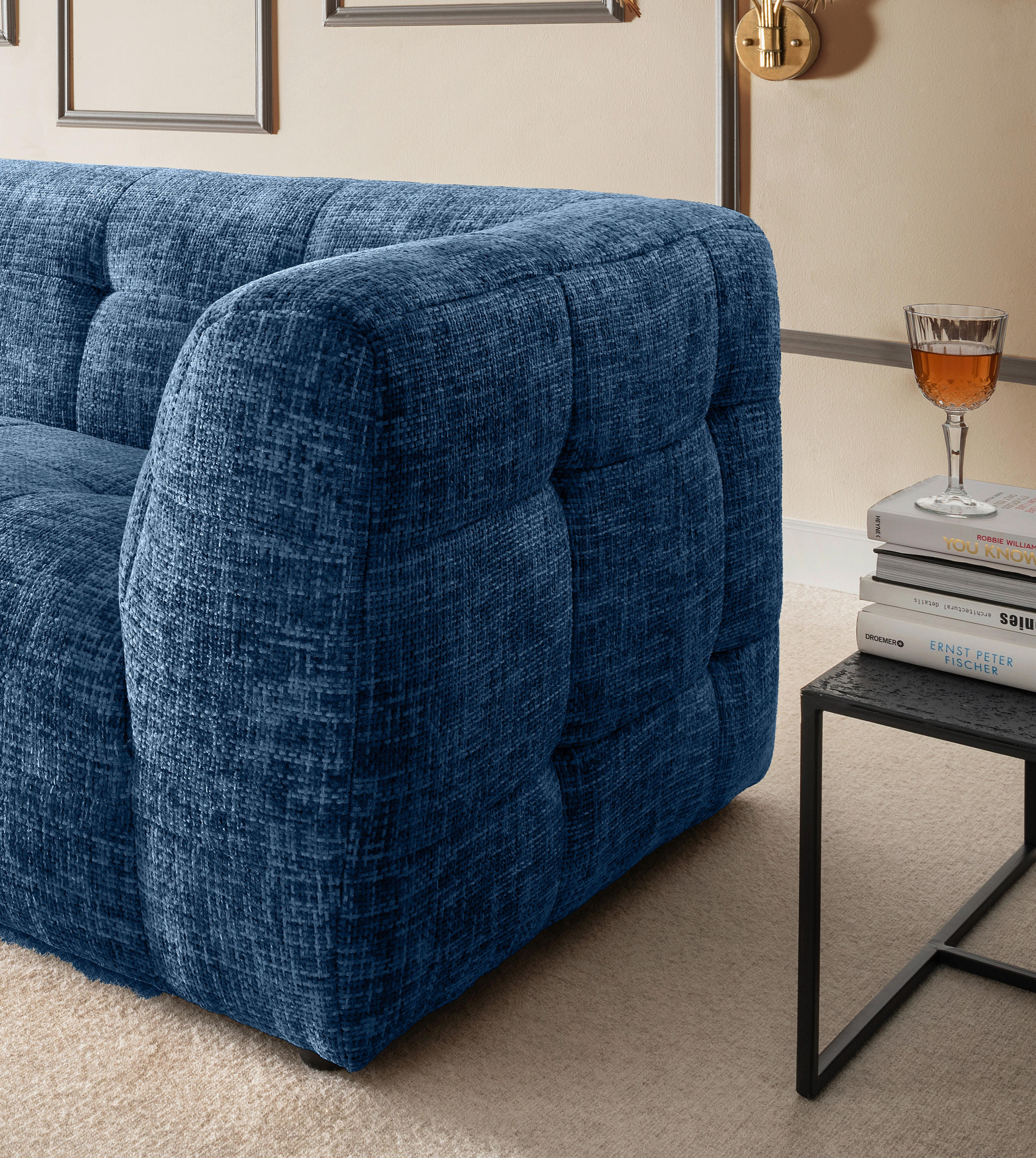 Thumbnail - Livetastic 2,5-Sitzer, Blau, Textil, Uni, 218x72x95 cm, Made in EU, Typenauswahl, Rücken echt, Wohnzimmer, Sofas & Couch...