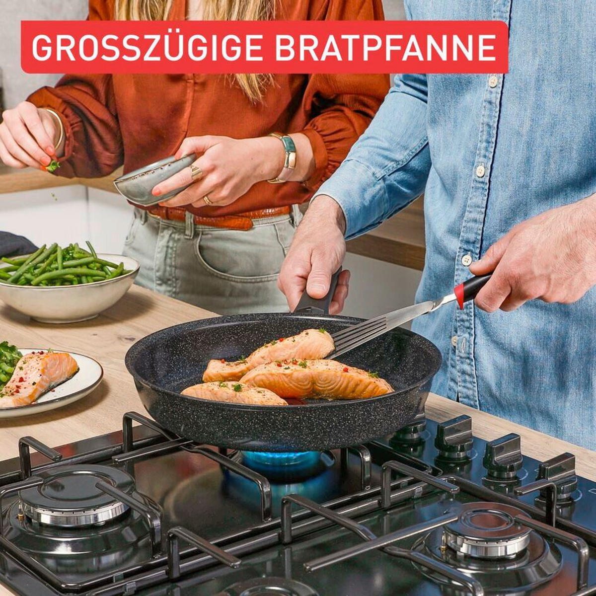 BRATPFANNE Expertise G7 Keramikbeschichtung  - Schwarz, Basics, Metall (47,8/29,8/8,4cm) - Tefal
