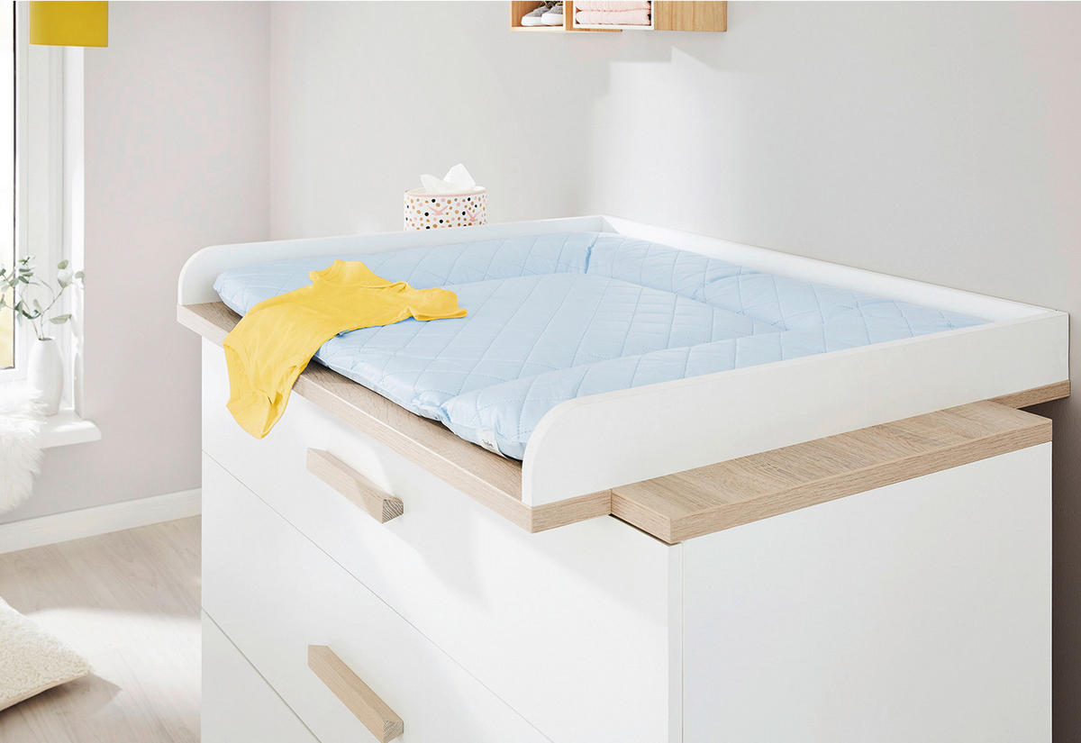 BABYZIMMER LUMI  - Eichefarben/Weiß, Basics, Holzwerkstoff - Pinolino