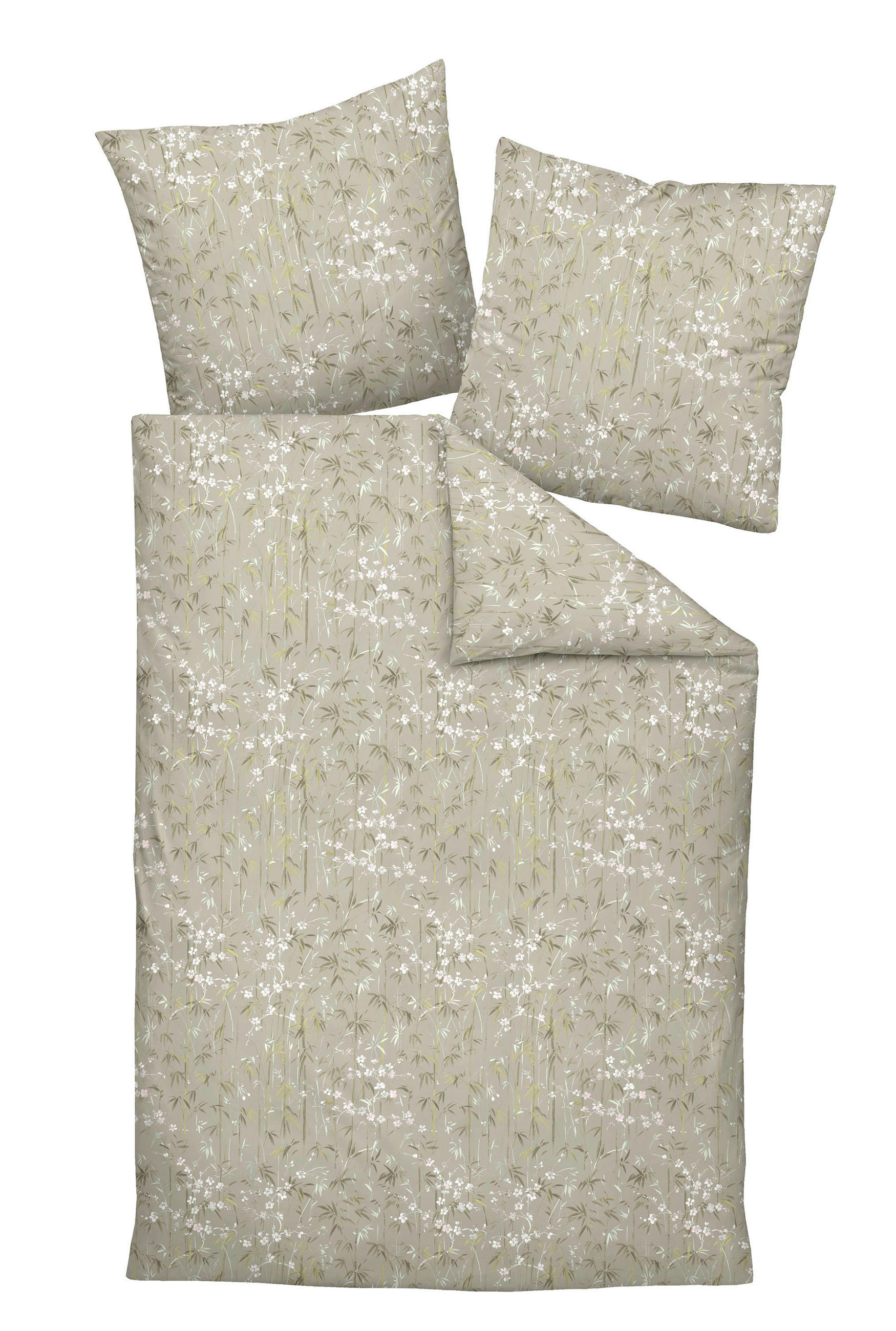POSTELJNINA 135/200 cm mako saten olivno zelena   - olivno zelena , Basics, tekstil (135/200cm) - Janine