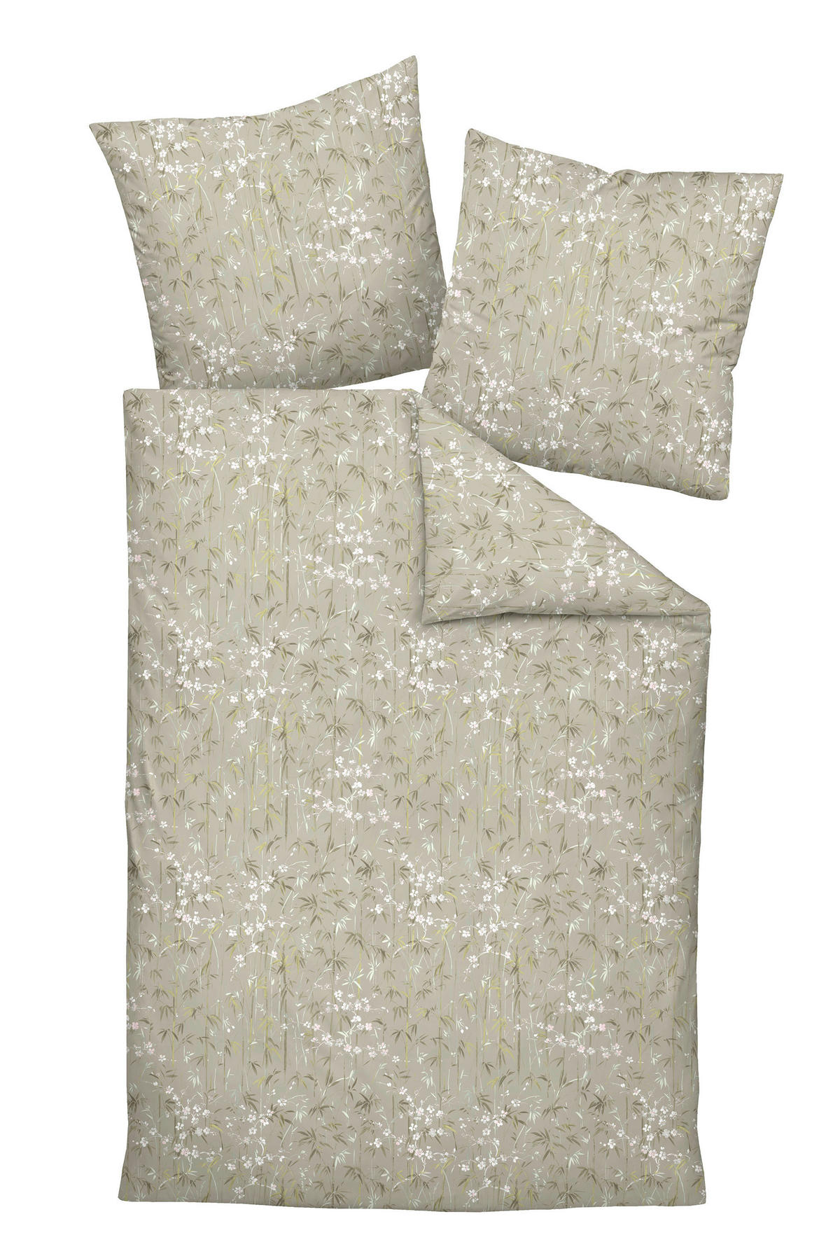 POSTELJNINA 135/200 cm mako saten olivno zelena   - olivno zelena , Basics, tekstil (135/200cm) - Janine