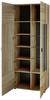VITRINE in Graphitfarben, Kernbuche  - Graphitfarben/Kernbuche, KONVENTIONELL, Glas/Holzwerkstoff (80/201/37cm) - Xora