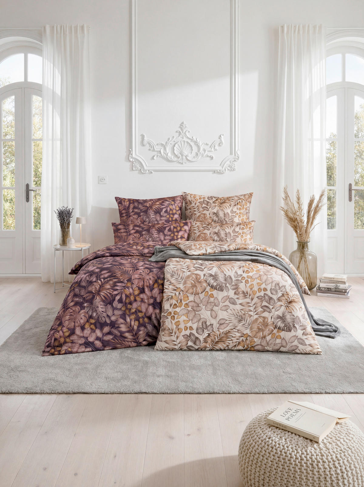 BETTWÄSCHE 3-teilig Atelier Makosatin 140/200 cm  - Naturfarben, Basics, Textil (140/200cm) - Estella