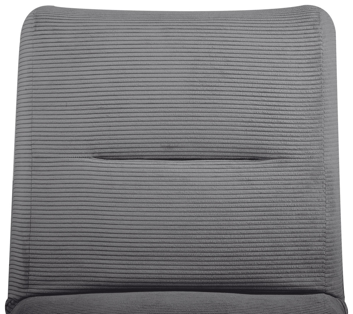 SCHLAFSESSEL in Cord Grau  - Grau, Design, Textil (81/88/160cm) - Livetastic