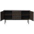 SIDEBOARD LATINA SIDEBOARD 3 SECTION LATINA SIDEBOARD 3 SECTION Dunkelbraun  160/79/45 cm  - Dunkelbraun/Schwarz, MODERN, Holzwerkstoff/Metall (160/79/45cm) - Novel
