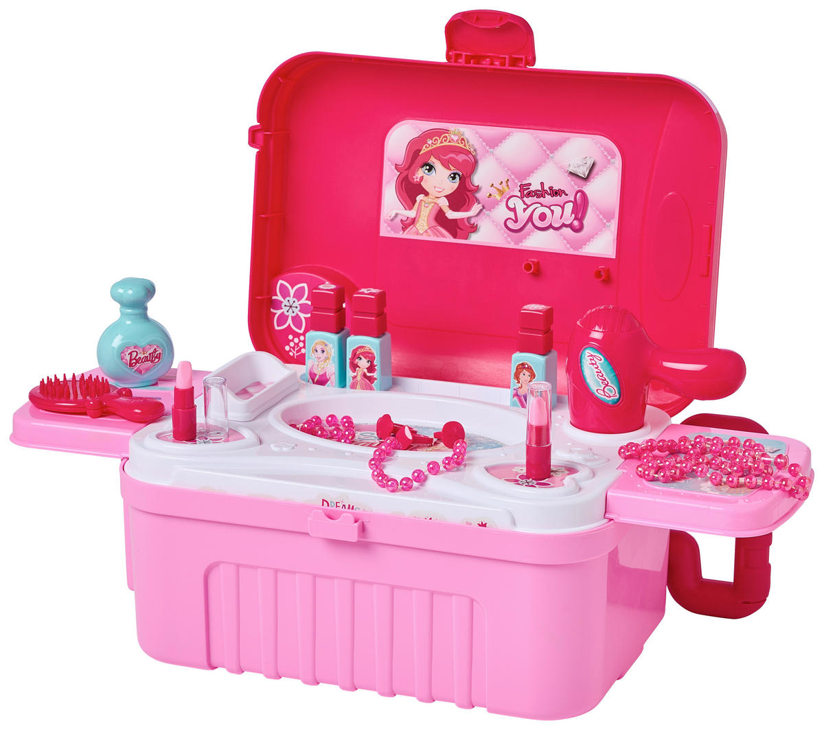 KINDER-FRISIERKOFFER  - Rosa, Basics, Kunststoff (24,5/16/39cm)