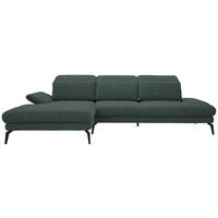 ECKSOFA in Webstoff Grau, Grün  - Schwarz/Grau, Design, Textil/Metall (180/289cm) - Stylife