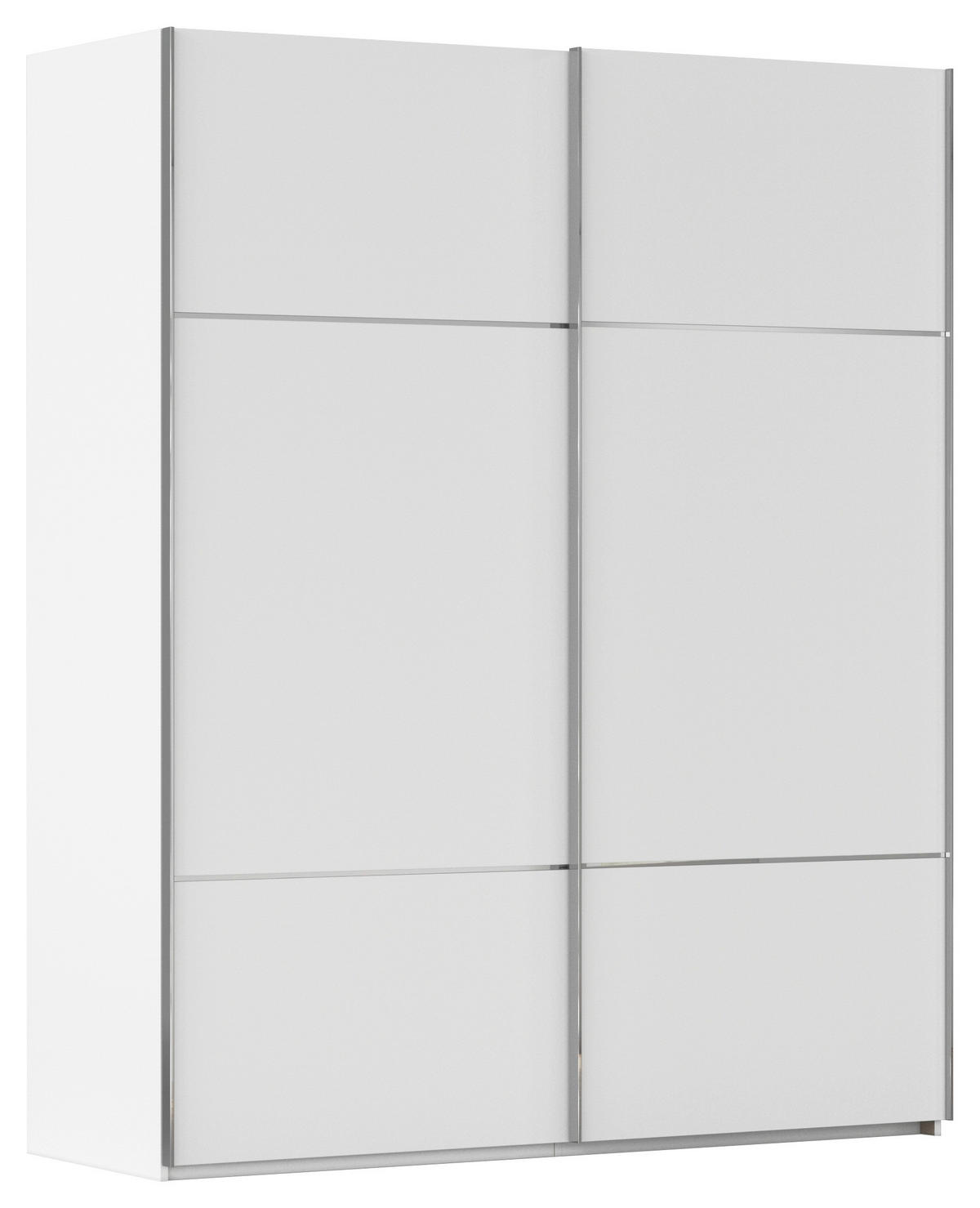 SCHWEBETÜRENSCHRANK in Weiss  - Chromfarben/Weiss, Konventionell, Holzwerkstoff/Metall (162/223/68cm) - Novel