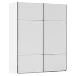 SCHWEBETÜRENSCHRANK 162/223/68 cm 2-türig Weiß  - Chromfarben/Weiß, KONVENTIONELL, Holzwerkstoff/Metall (162/223/68cm) - Novel