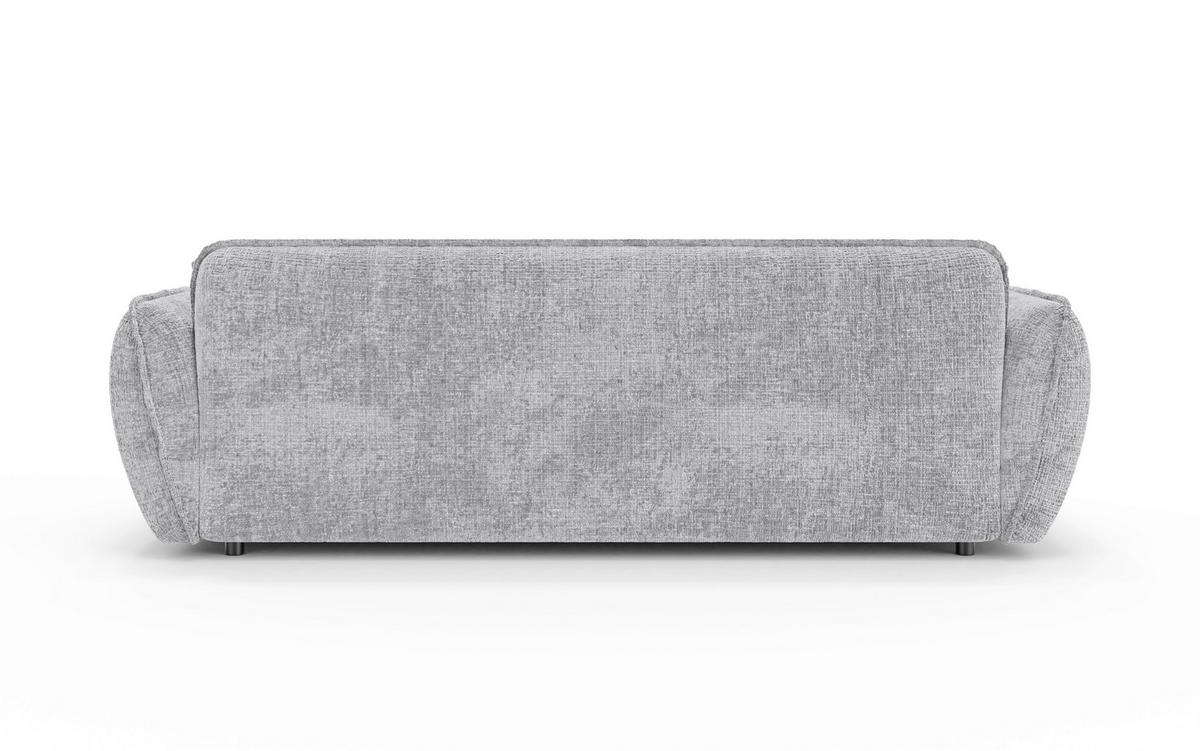 VIERSITZER-SOFA Nelia Chenille Hellgrau  - Hellgrau/Schwarz, Design, Kunststoff/Textil (250/81/114cm) - P & B