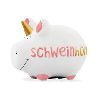 SPARDOSE  - Pink/Goldfarben, Basics, Keramik (12,5/9/9cm)