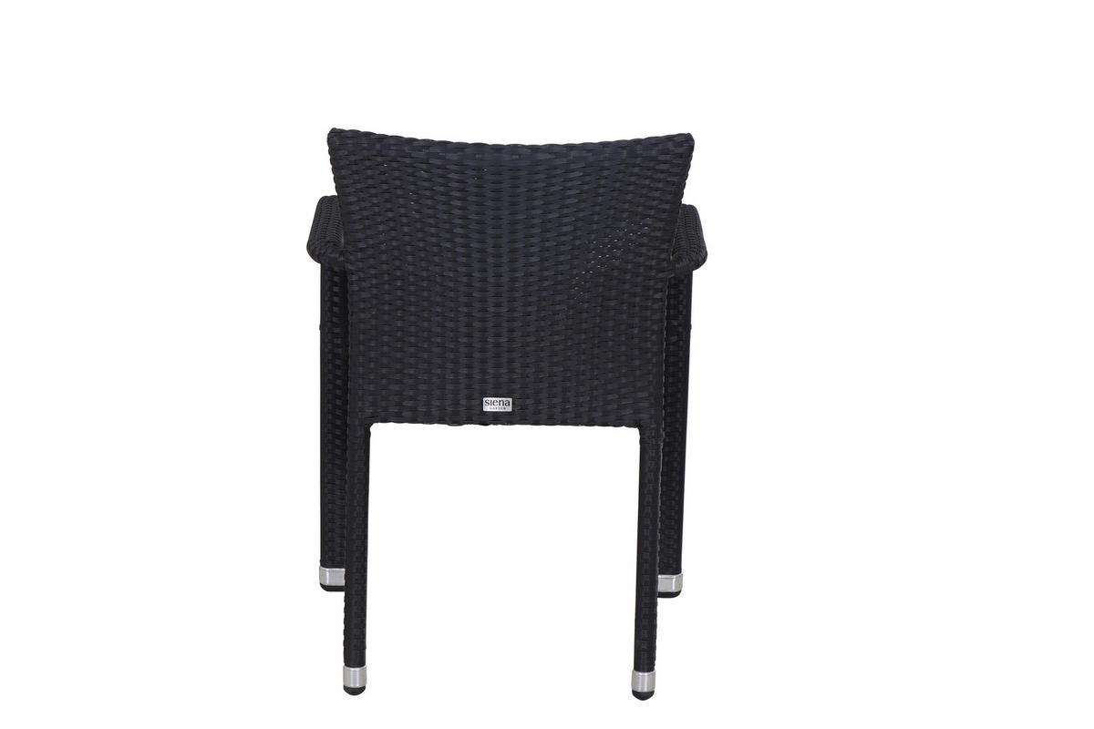 GARTENSESSEL-SET Metall, Kunststoff Schwarz  - Schwarz, MODERN, Kunststoff/Metall (56/83/60cm) - Gardenson