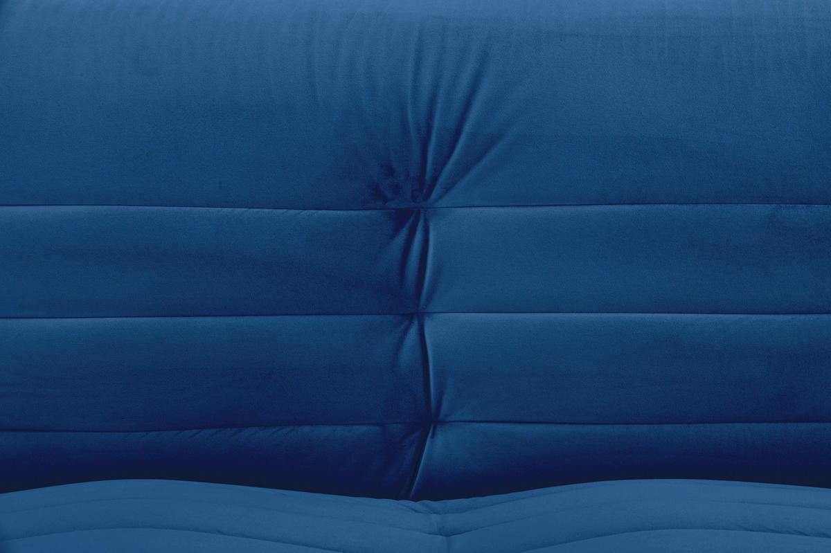 SCHLAFSOFA in Samt Blau  - Blau/Schwarz, MODERN, Textil/Metall (185/82/62cm) - MID.YOU