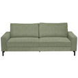 3-SITZER-SOFA  in Flachgewebe Olivgrün  - Schwarz/Olivgrün, Design, Textil/Metall (218/86/97cm) - Hom`in