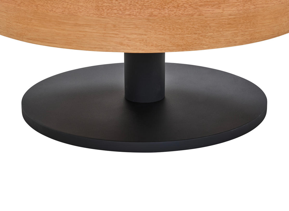 KONFERENČNÍ STOLEK, dub, černá, barvy dubu - černá/barvy dubu, Natur, dřevo/kompozitní dřevo (78/78/41cm) - Waldwelt