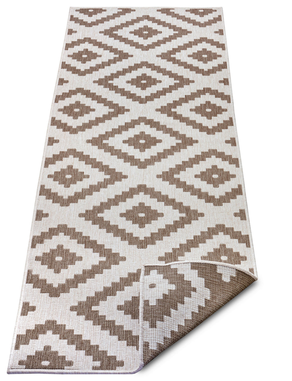 OUTDOORTEPPICH 80/250 cm Twin Creme, Cappuccino  - Creme/Cappuccino, Basics, Kunststoff (80/250cm)
