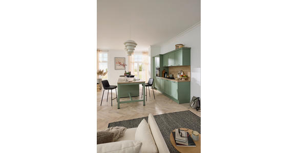 EINBAUKÜCHE   - Eukalyptusholzfarben/Grün, Design, Holzwerkstoff - Novel