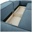 SCHLAFSOFA in Webstoff Petrol  - Petrol/Schwarz, KONVENTIONELL, Kunststoff/Textil (256/83/115cm) - Carryhome