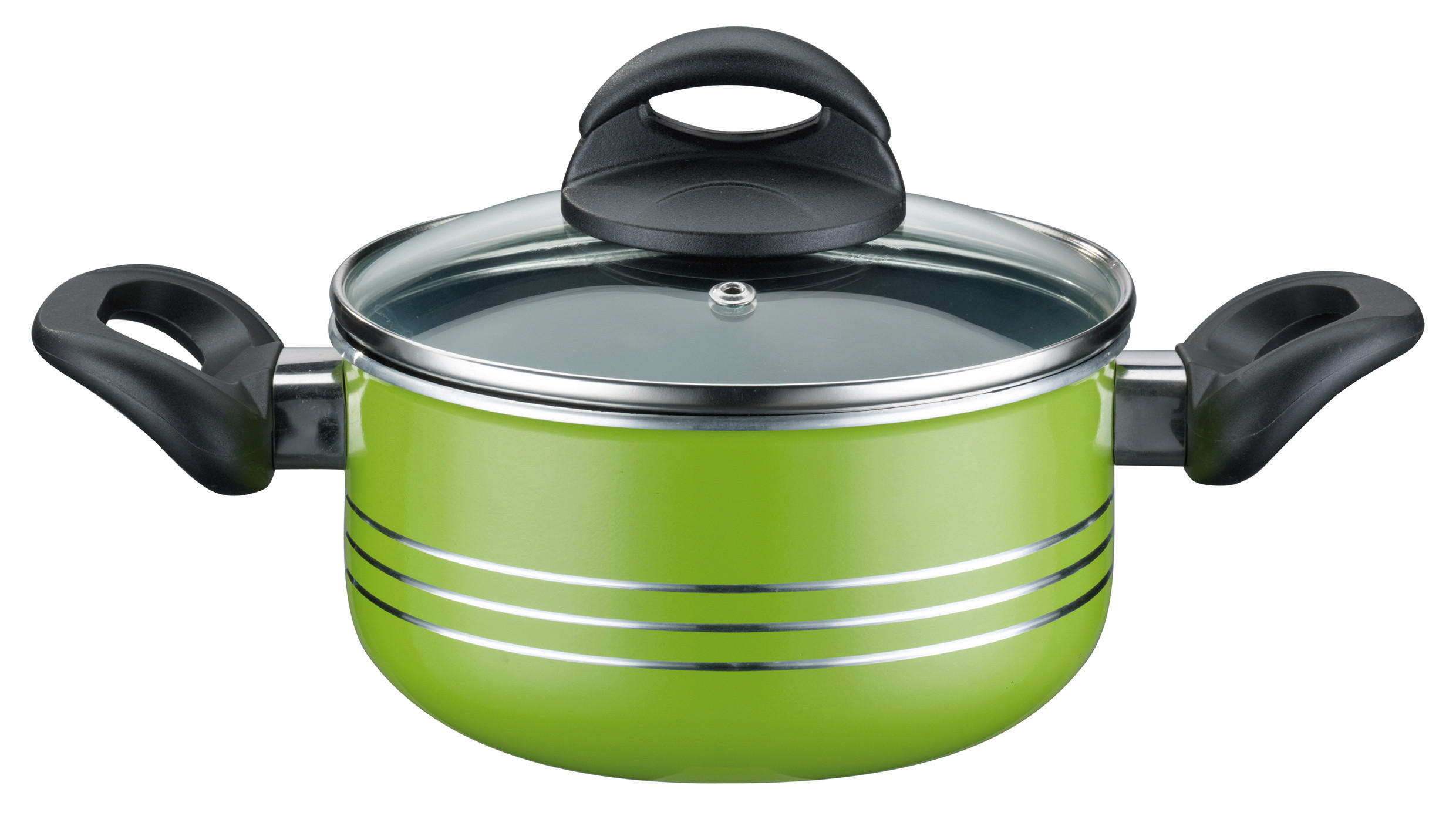KOCHTOPFSET MILANO color 4-teilig  - Hellgrün, Basics, Metall - GSW