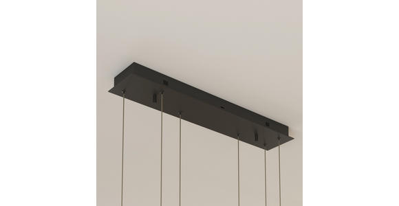 LED-HÄNGELEUCHTE 95/15/120 cm  - Goldfarben/Schwarz, Design, Kunststoff/Metall (95/15/120cm) - Dieter Knoll
