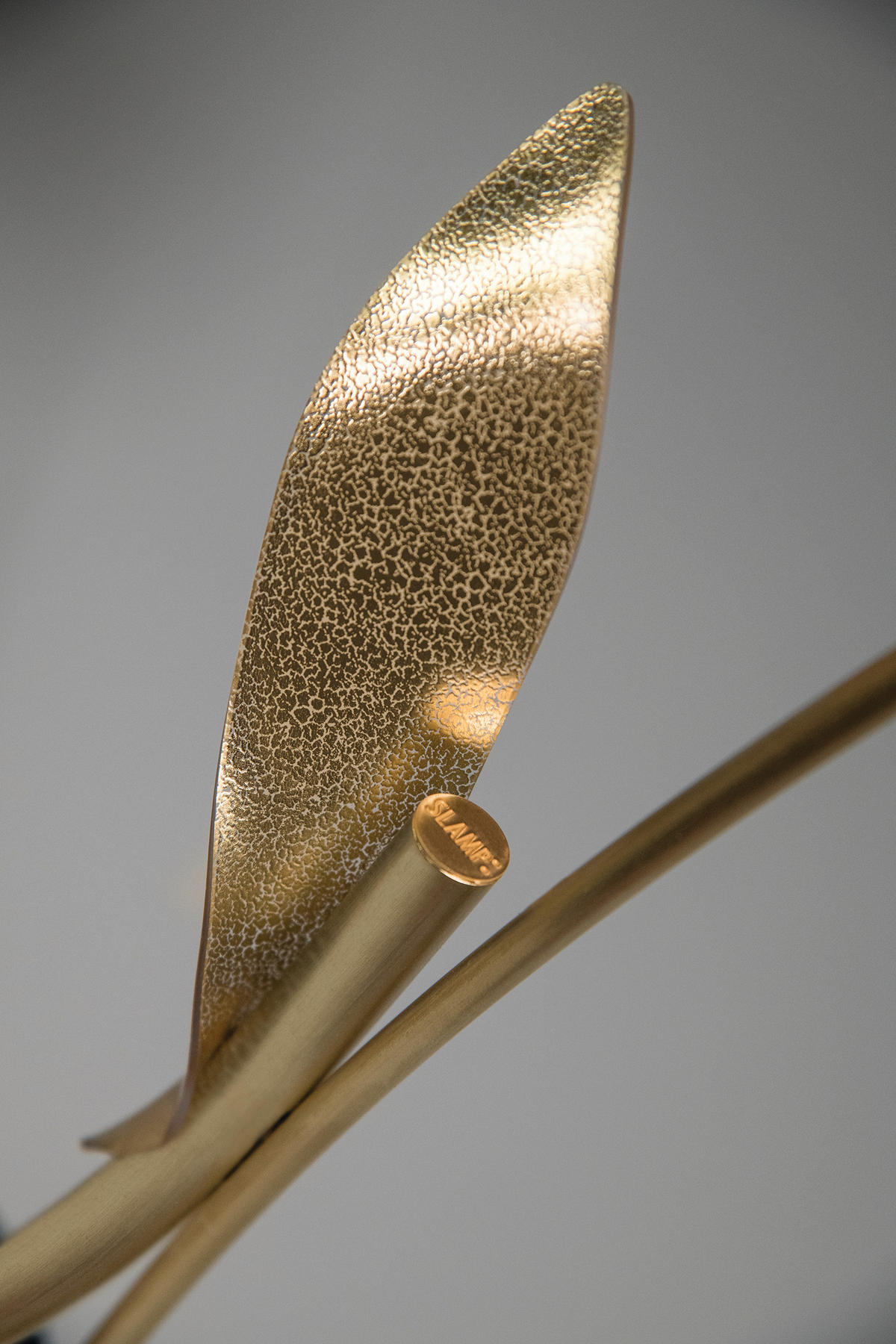 AKKU-TISCHLEUCHTE Tulip Battery 8,5/15/38 cm   - Transparent/Goldfarben, KONVENTIONELL, Kunststoff/Metall (8,5/15/38cm) - Slamp