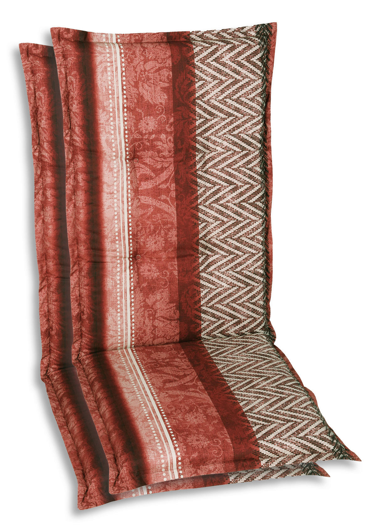 SESSELAUFLAGENSET Graphik  - Rot/Schwarz, Basics, Textil (50/6/120cm)