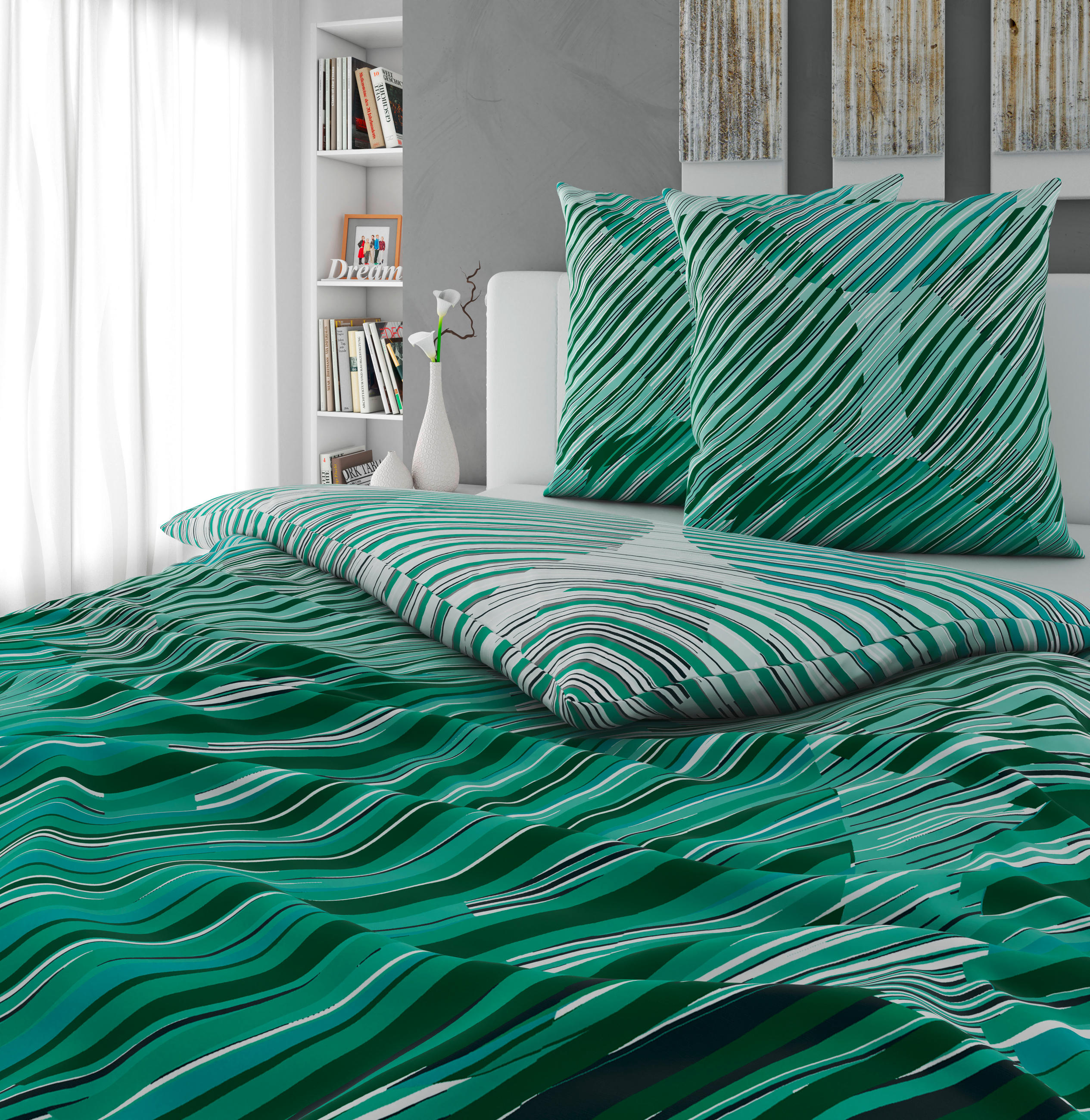 BETTWÄSCHE Renforcé 200/200 cm  - Türkis, Textil (200/200cm) - Novel