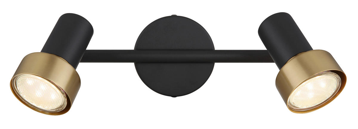 BODOVÉ SVÍTIDLO, 25 W/GU10, 25/8,5/11,8 cm - černá/barvy chromu, Konvenční, kov (25/8,5/11,8cm) - Globo