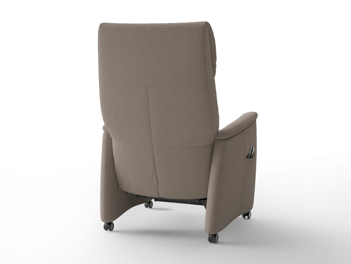 RELAXSESSEL Textil Taupe  - Taupe/Schwarz, Basics, Kunststoff/Textil (76/119/84cm) - Sit & More