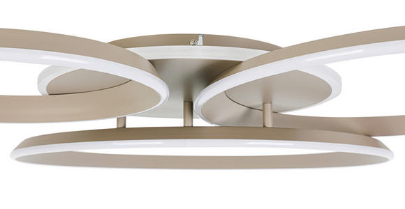 LED-DECKENLEUCHTE Velora 96/84/10 cm   - Sandfarben, Design, Kunststoff/Metall (96/84/10cm) - Dieter Knoll