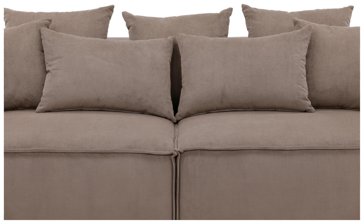 2-SITS SOFFA i trä, plast, textil brun  - brun, Design, trä/textil (232/80/116cm) - Livetastic