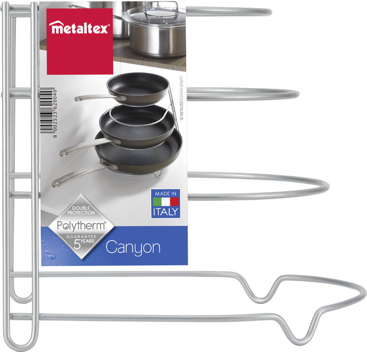 KONYHAI ESZKÖZTARTÓ - szürke, Basics, fém (23/27/23cm) - Metaltex