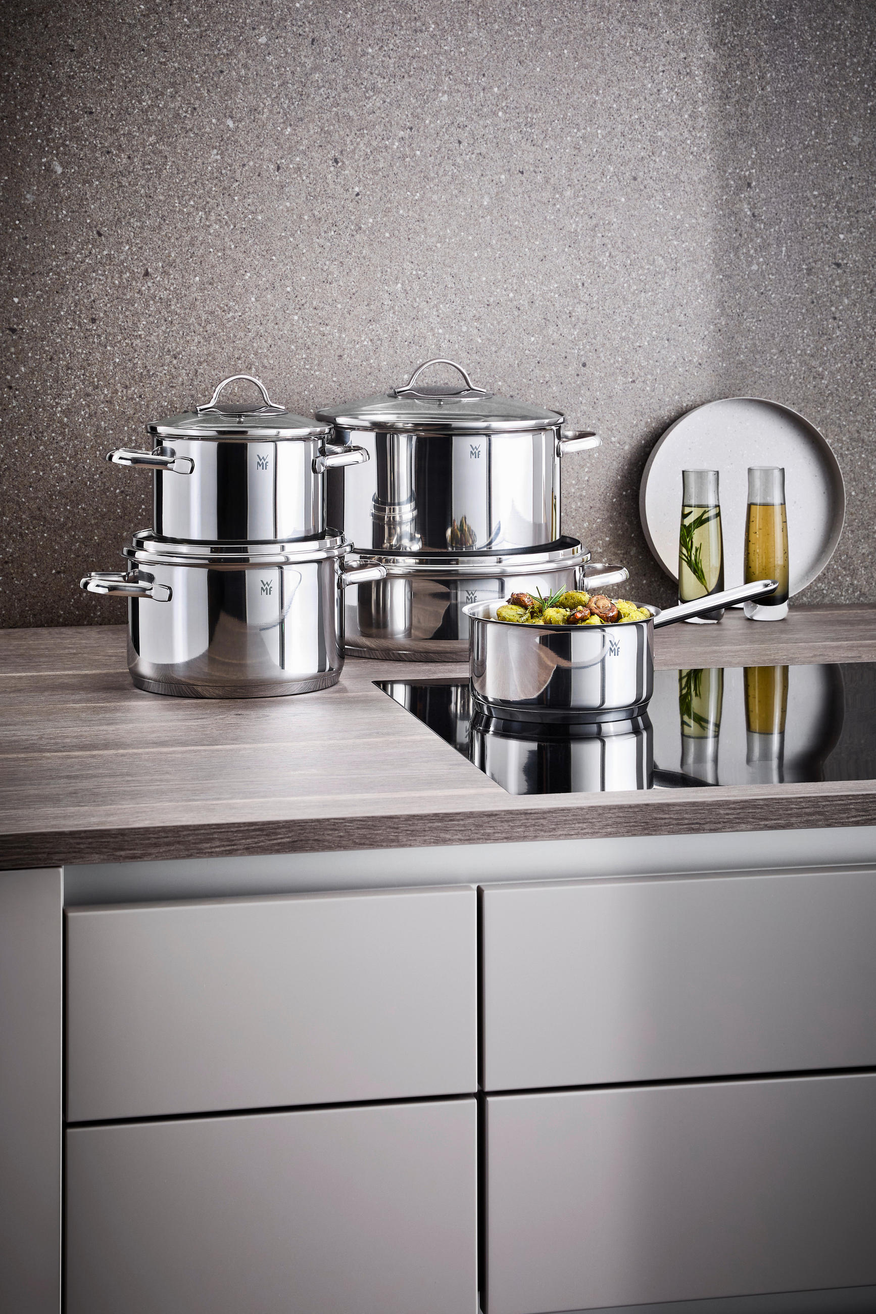 SET POSOD Provence Plus kovina - barve nerjavečega jekla, Basics, kovina/steklo - WMF
