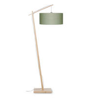 STOJACÍ LAMPA, 70/176 cm  - zelená/přírodní barvy, Design, dřevo/textil (70/176cm) - Good & Mojo