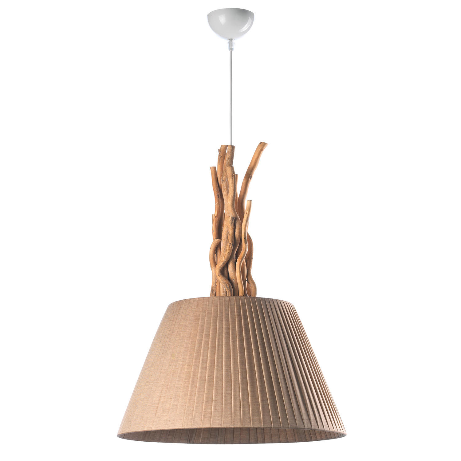 HÄNGELEUCHTE 40/110 cm   - Sandfarben/Hellbraun, Natur, Holz/Textil (40/110cm)