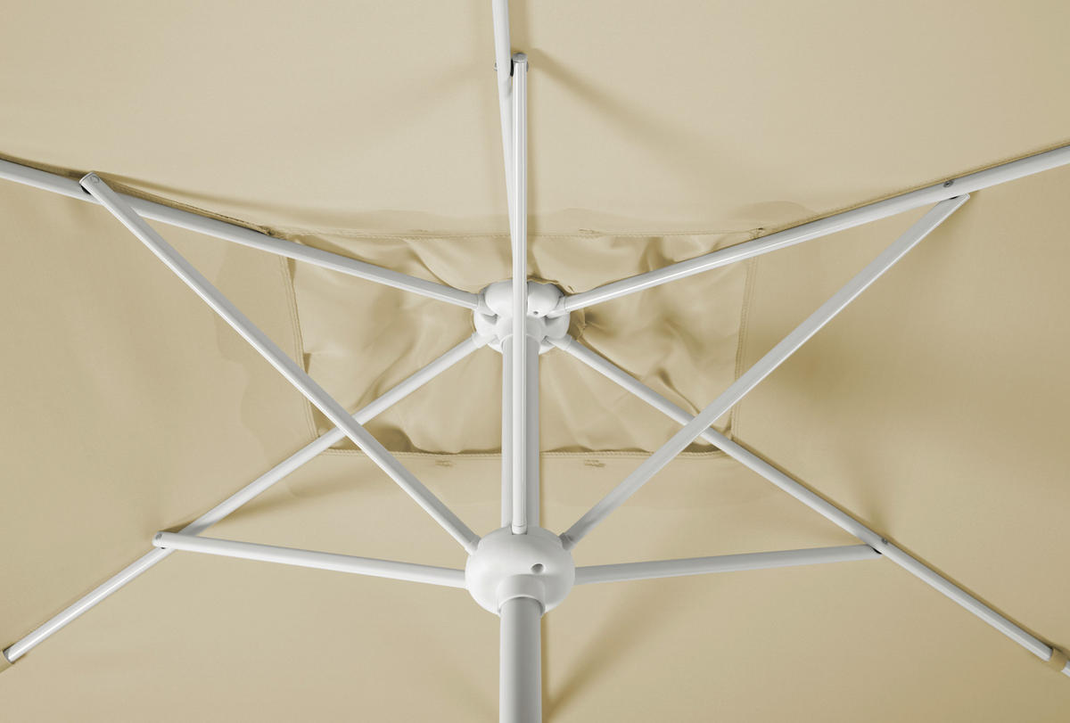 SONNENSCHIRM 300 cm Naturfarben  - Weiß/Naturfarben, Basics, Textil/Metall (200/250/300cm) - Schneider