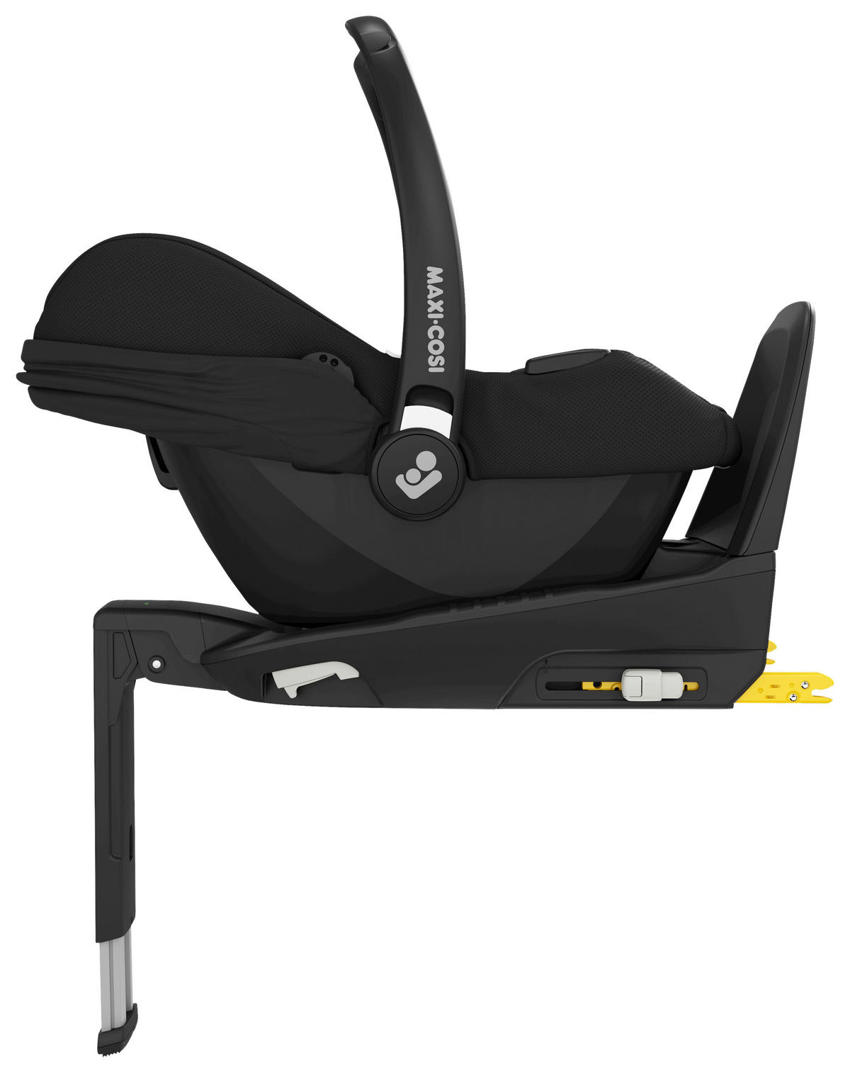 BABYSKYDD Cabriofix i-Size inkl. Cabriofix i-Size Base  - svart, Basics, textil/plast (44/90,5/74cm) - Maxi Cosi Pro