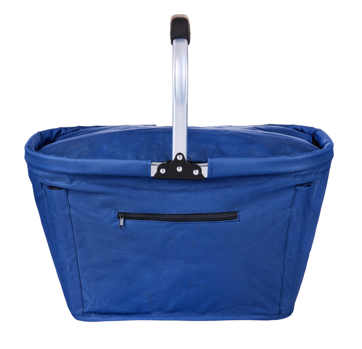 VARUKORG - aluminiumfärg/blå, Basics, metall/textil (50/27/27cm) - Boxxx