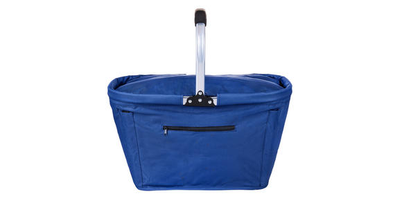 EINKAUFSKORB 50/27/27 cm - Blau/Alufarben, Basics, Kunststoff/Textil (50/27/27cm) - Boxxx