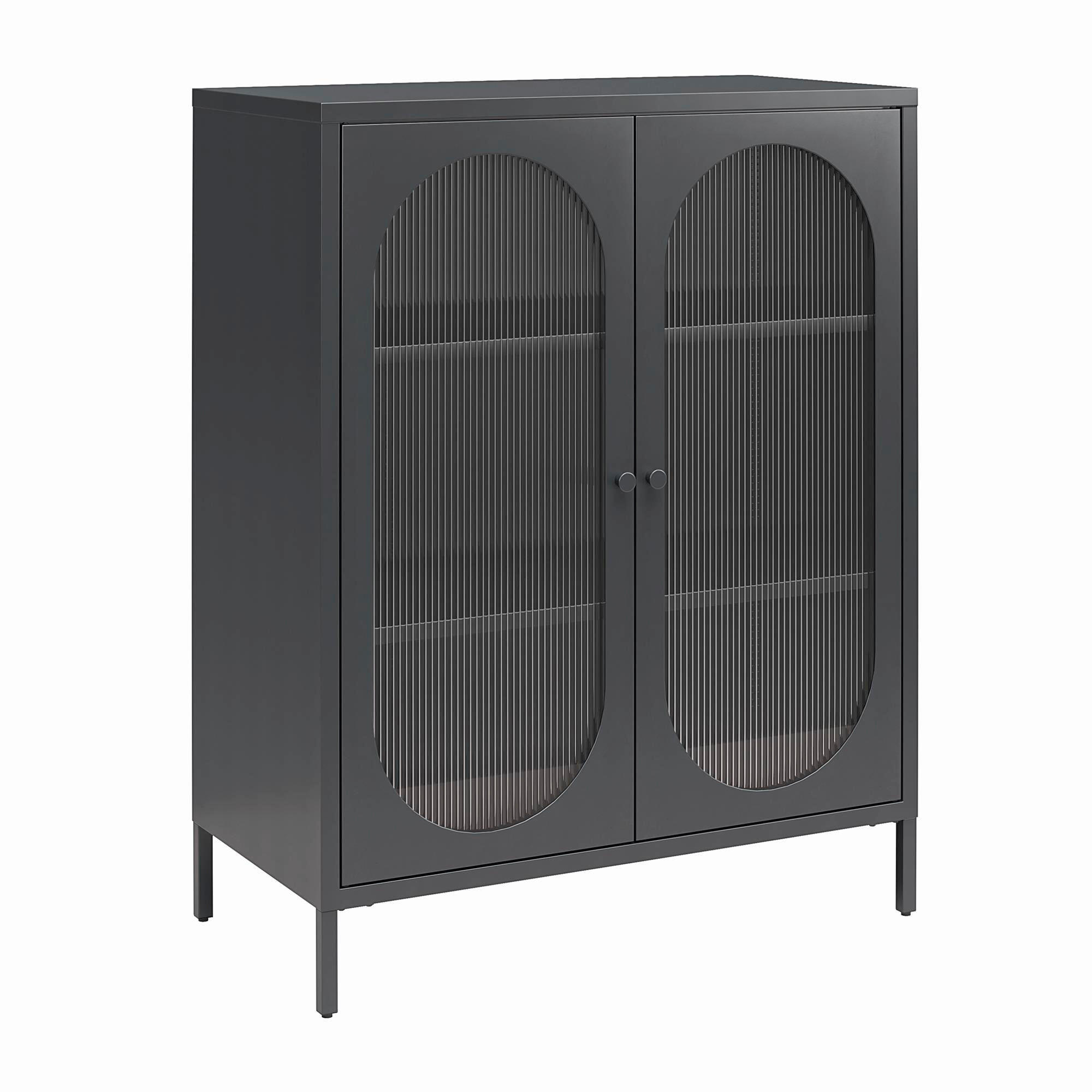 Mid.you Highboard Luna Schwarz 80x102x40 cm
