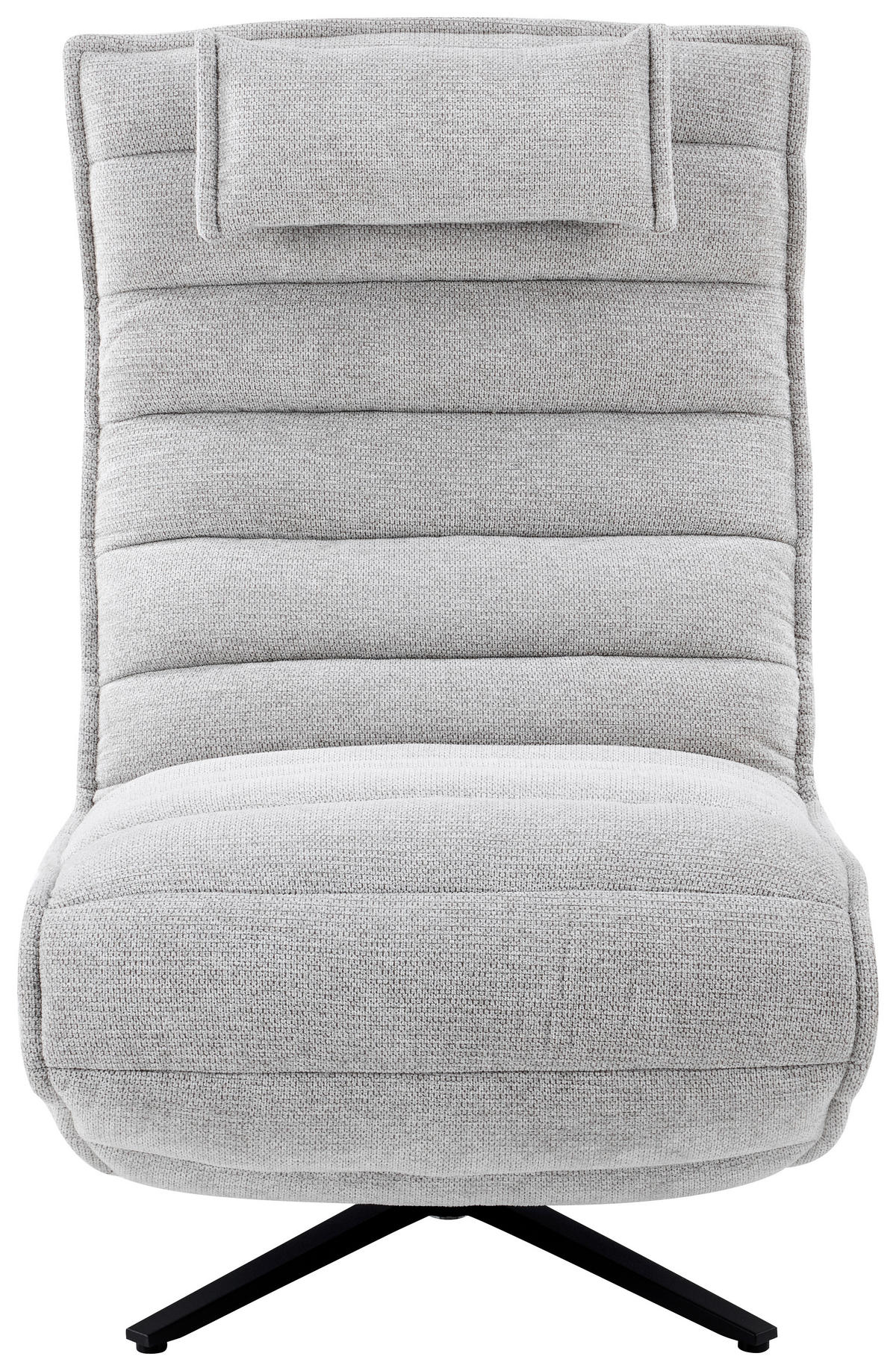 RELAXSESSEL Metall, Textil Schwarz, Greige  - Greige/Schwarz, Design, Textil/Metall (68/108/84cm) - Stylife