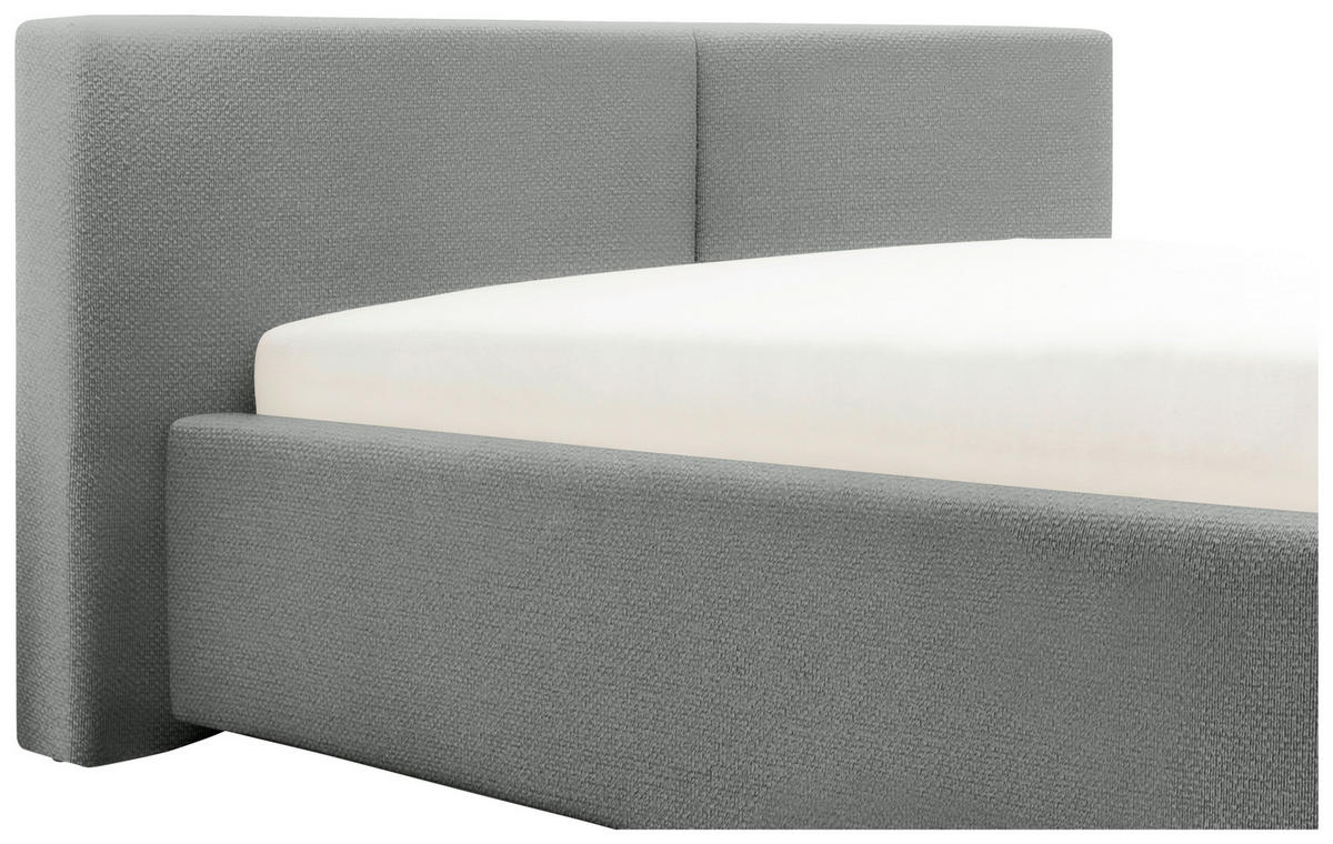 POLSTERBETT 140/200 cm  Grau  - Grau, Basics, Holz/Textil (140/200cm) - Boxxx