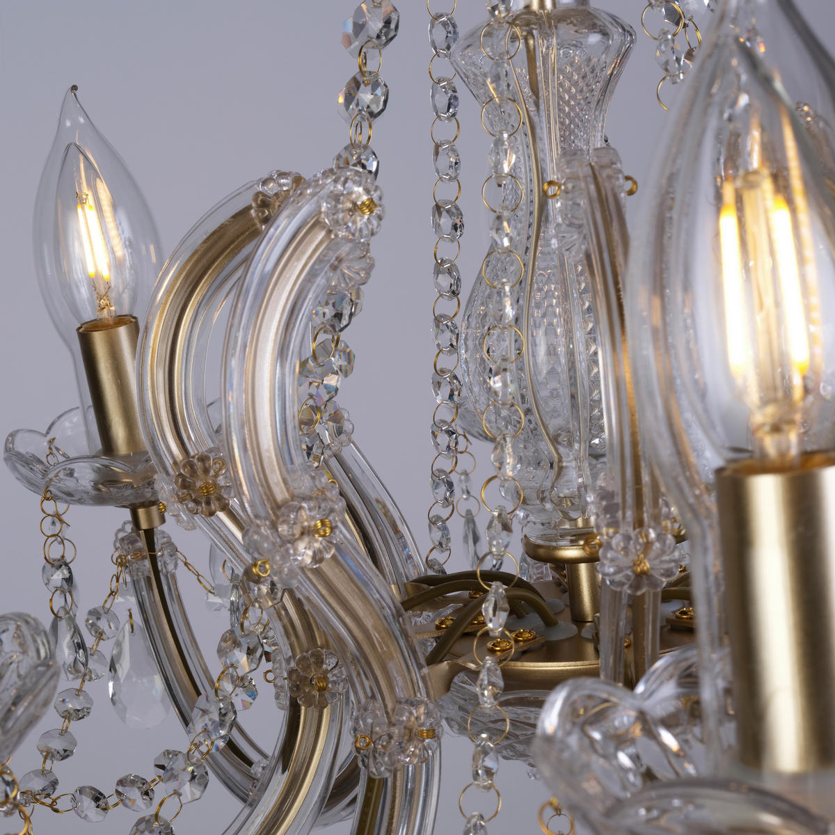 AUSSENHÄNGELEUCHTE Utah 60/45/150 cm  - Klar/Goldfarben, Design, Glas/Kunststoff (60/45/150cm)