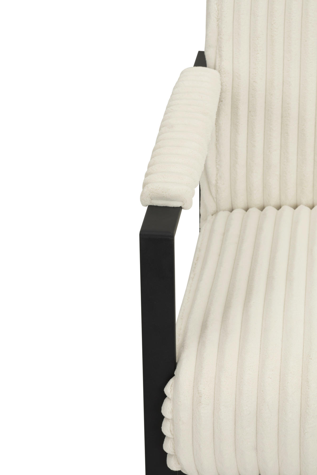 SESSEL Cord Weiß    - Schwarz/Weiß, MODERN, Textil/Metall (70/87/85cm) - P & B