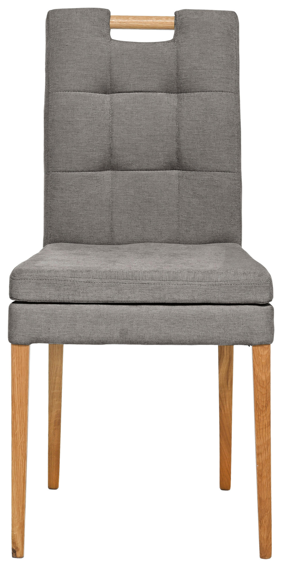 STUHL in Holz, Textil Taupe, Eichefarben  - Taupe/Eichefarben, KONVENTIONELL, Holz/Textil (47/91,5/59cm) - Celina Home